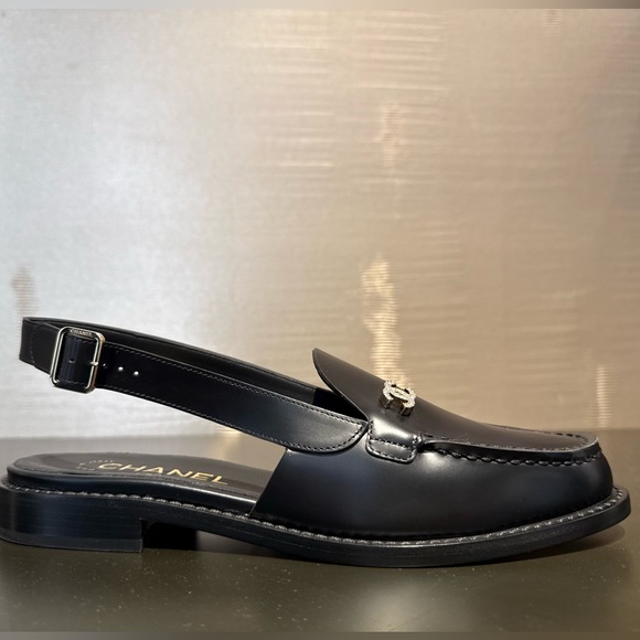 Chanel Black Slingback Loafer 39/9 - Picture 9 of 14